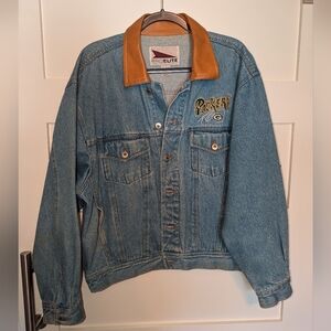 Vintage Pro Elite Denim Jacket with Green Bay Packers stitched logos. Unisex L.